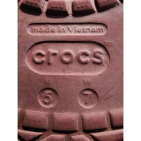 Crocs Crocband Garnet White Slip On Unisex Clogs Size M5 W7 - Picture 7 of 7